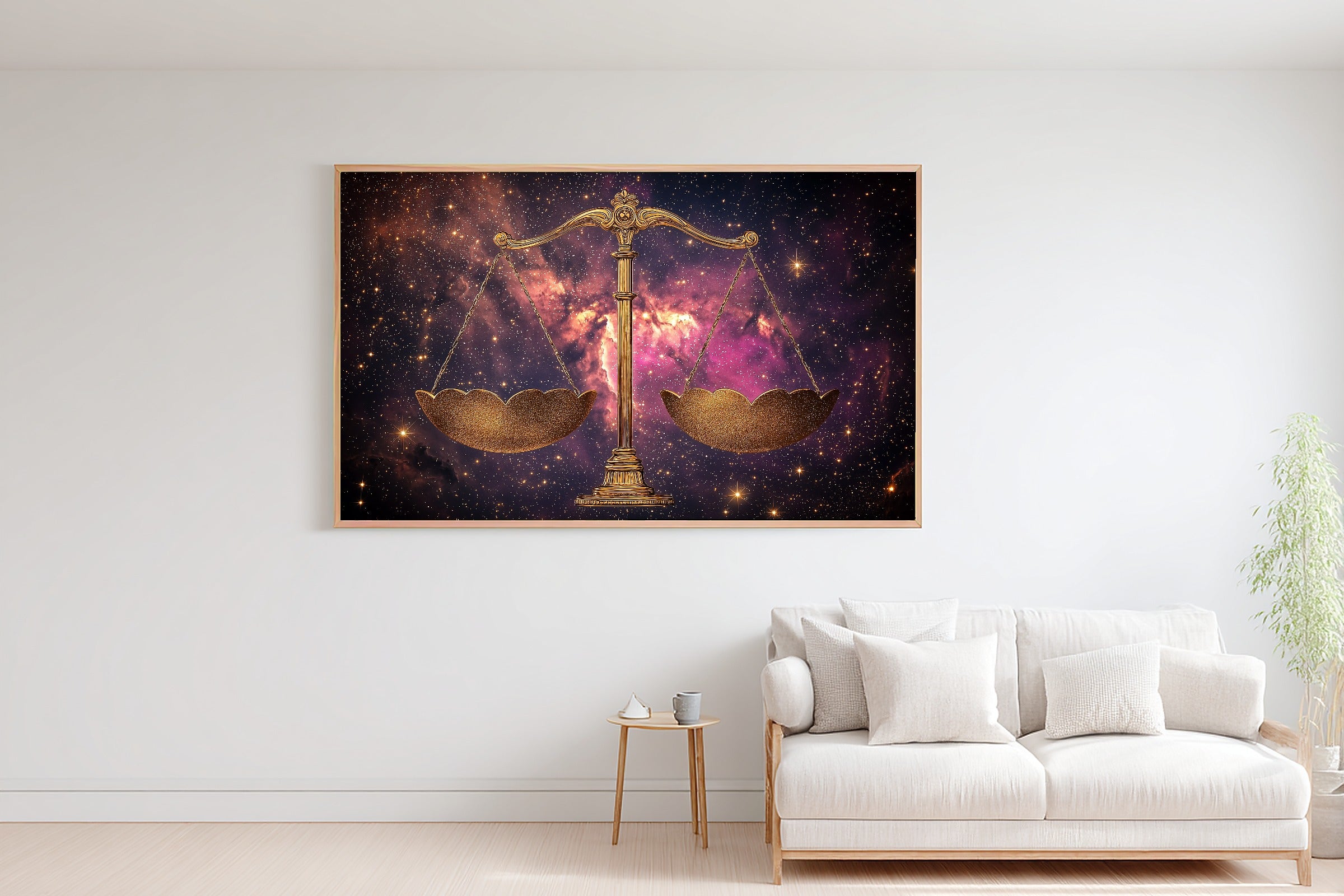 Dreamy Galaxy Zodiac Libra Celestial Art Print — Cozy Decor for the Bedroom, Stretched Canvas the Stargazer in Your Life Will Love — zodiac-libra-celestial-bedroom-wall-art.jpg