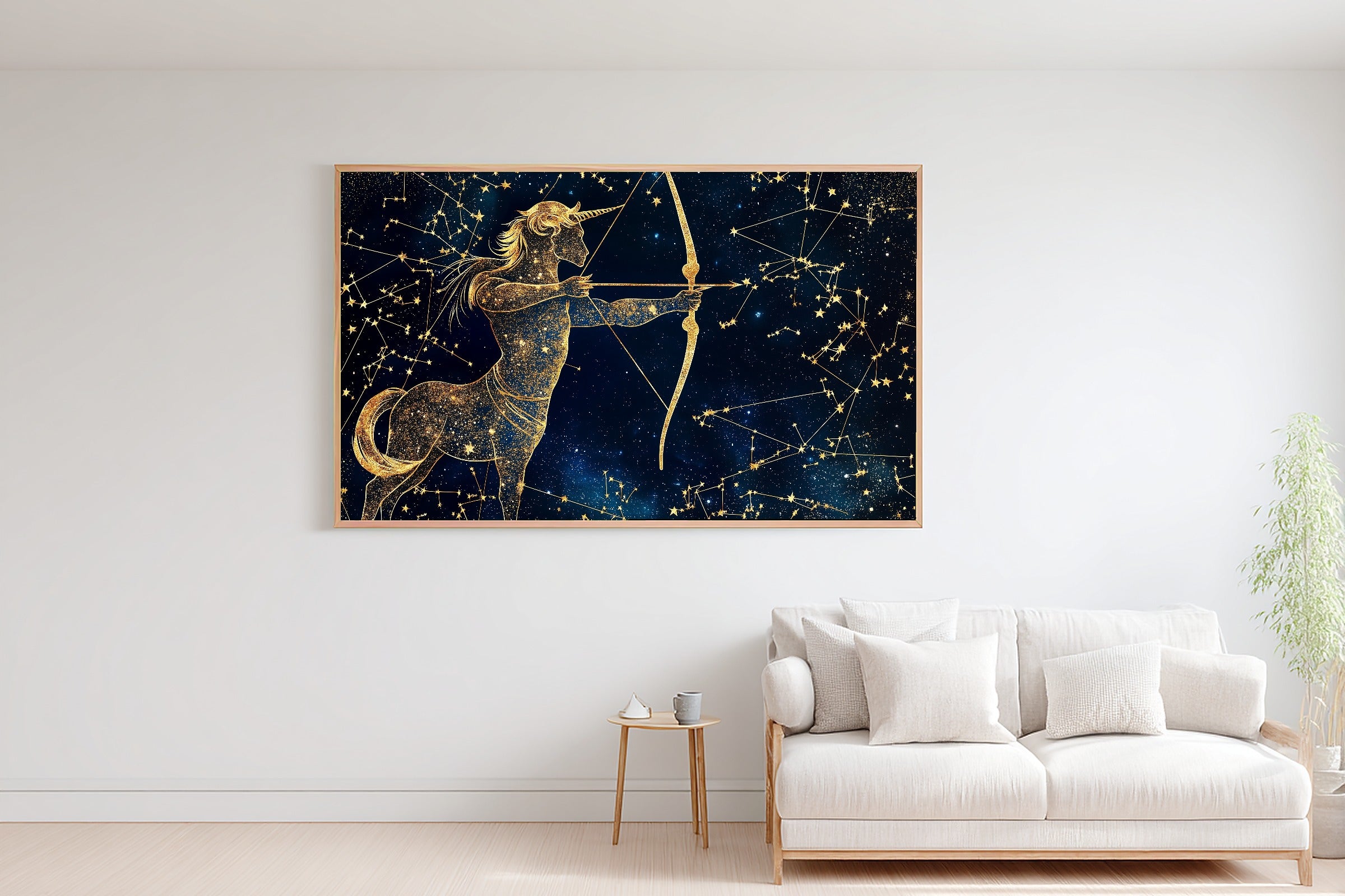 Zodiac Sagittarius Celestial Dreamy Galaxy Wall Art — Soulful Print for the Bedroom, Stretched Canvas Gift for the Stargazer in Your Life — zodiac-sagittarius-celestial-bedroom-wall-art.jpg