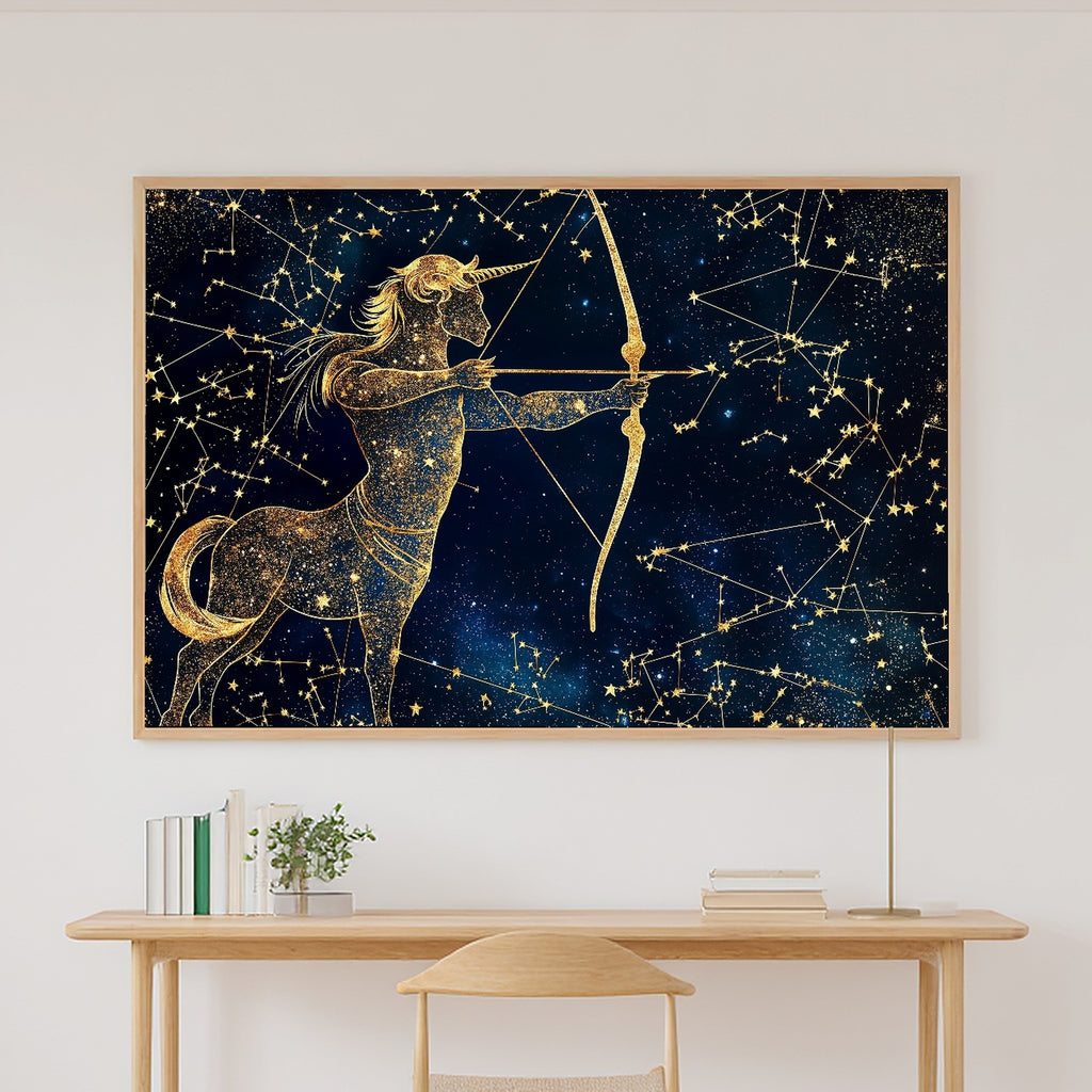 Zodiac Sagittarius Celestial Dreamy Galaxy Wall Art — Soulful Print for the Bedroom, Stretched Canvas Gift for the Stargazer in Your Life — zodiac-sagittarius-celestial-canvas-print.jpg