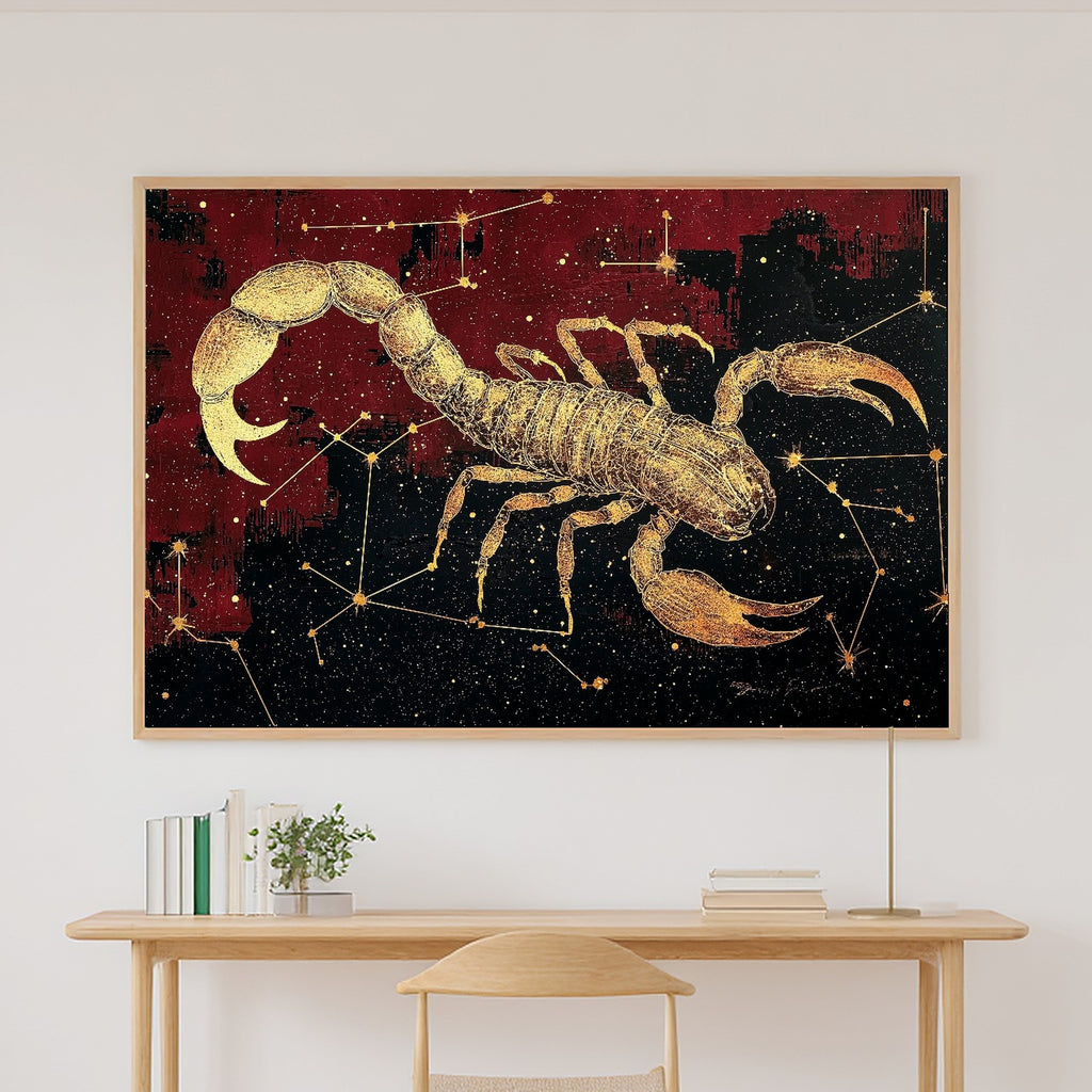 Zodiac Scorpio Celestial Dreamy Galaxy Wall Art — Heartfelt Print for the Bedroom, Stretched Canvas Gift for the Stargazer in Your Life — zodiac-scorpio-celestial-canvas-print.jpg