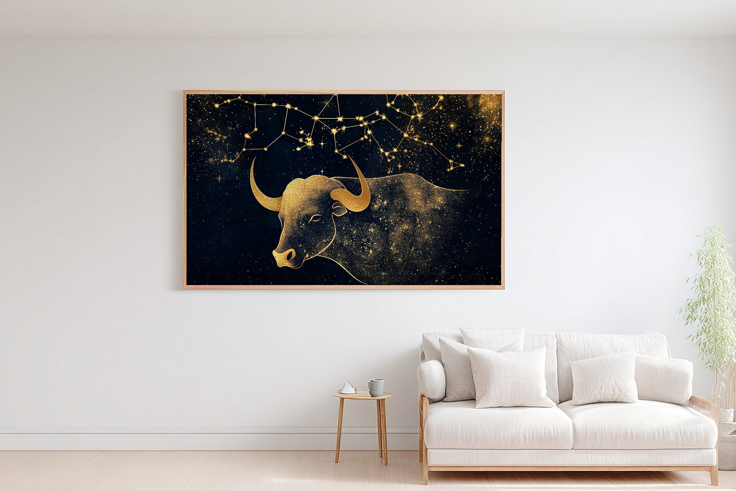 A Dreamy Zodiac Taurus Celestial Starlit Print — Heartfelt Wall Art for the Bedroom, Giclée on Canvas — zodiac-taurus-celestial-bedroom-wall-art.jpg
